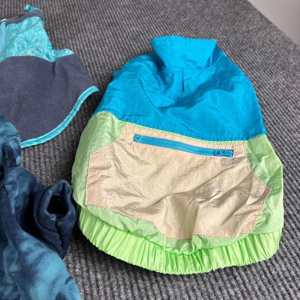 Reddy Dog Raincoat Fleece Vest Hoodie Bundle Lot Size M L 4pc Black Blue Teal